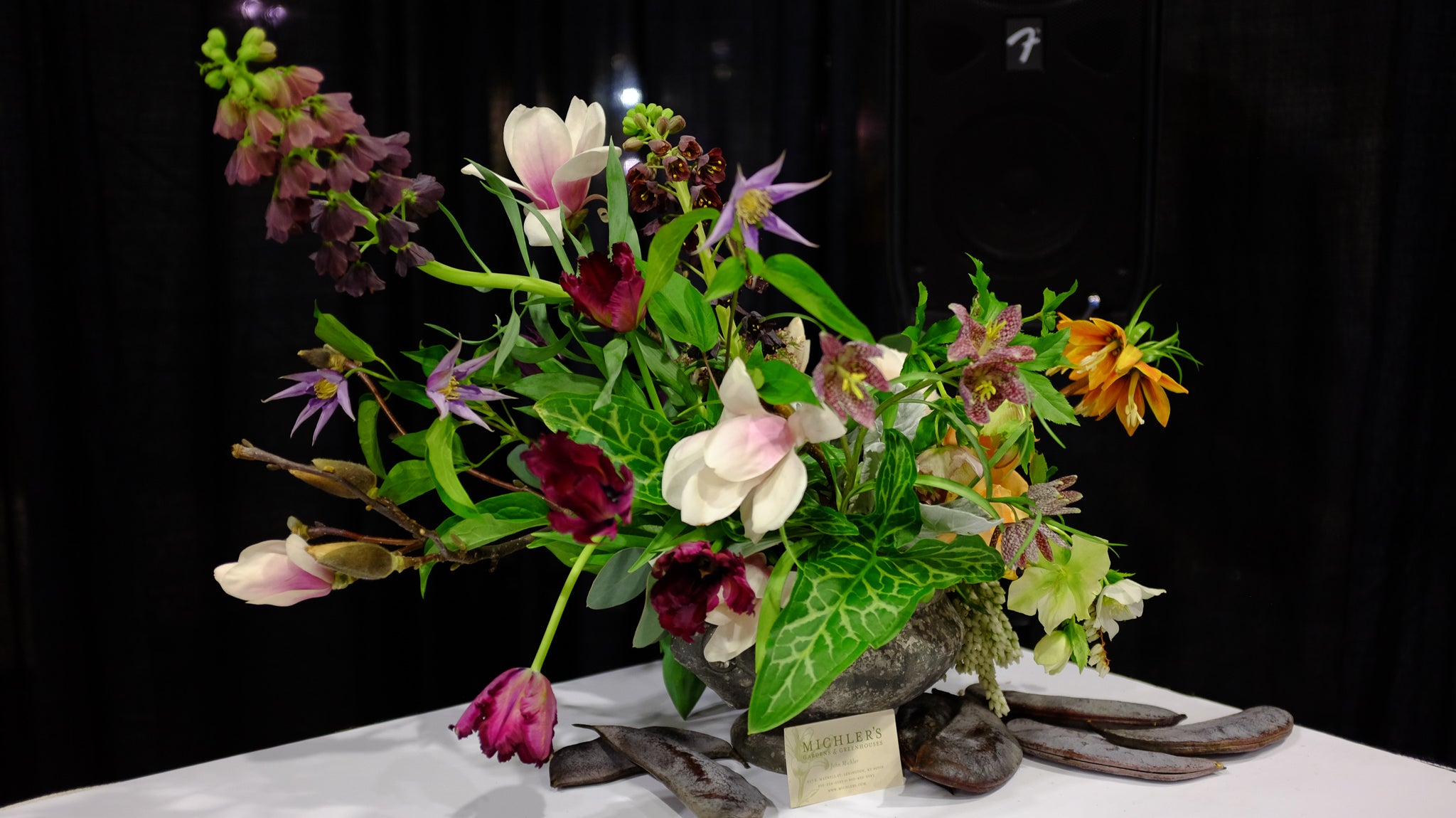 Custom design with Fritillaria Persica, Fritillaria Imperial Orange and Checkered Fritillaria