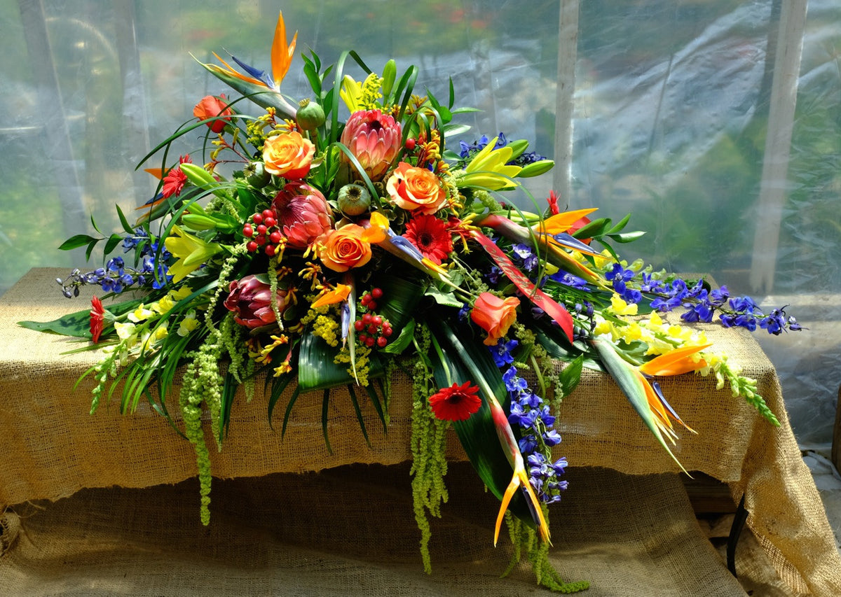 unusual funeral flowers