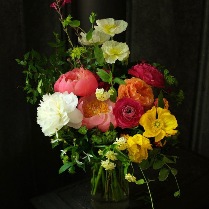 Prestige Floral Bouquet designed with peonies and poppies by Michler’s Florist in Lexington, KY