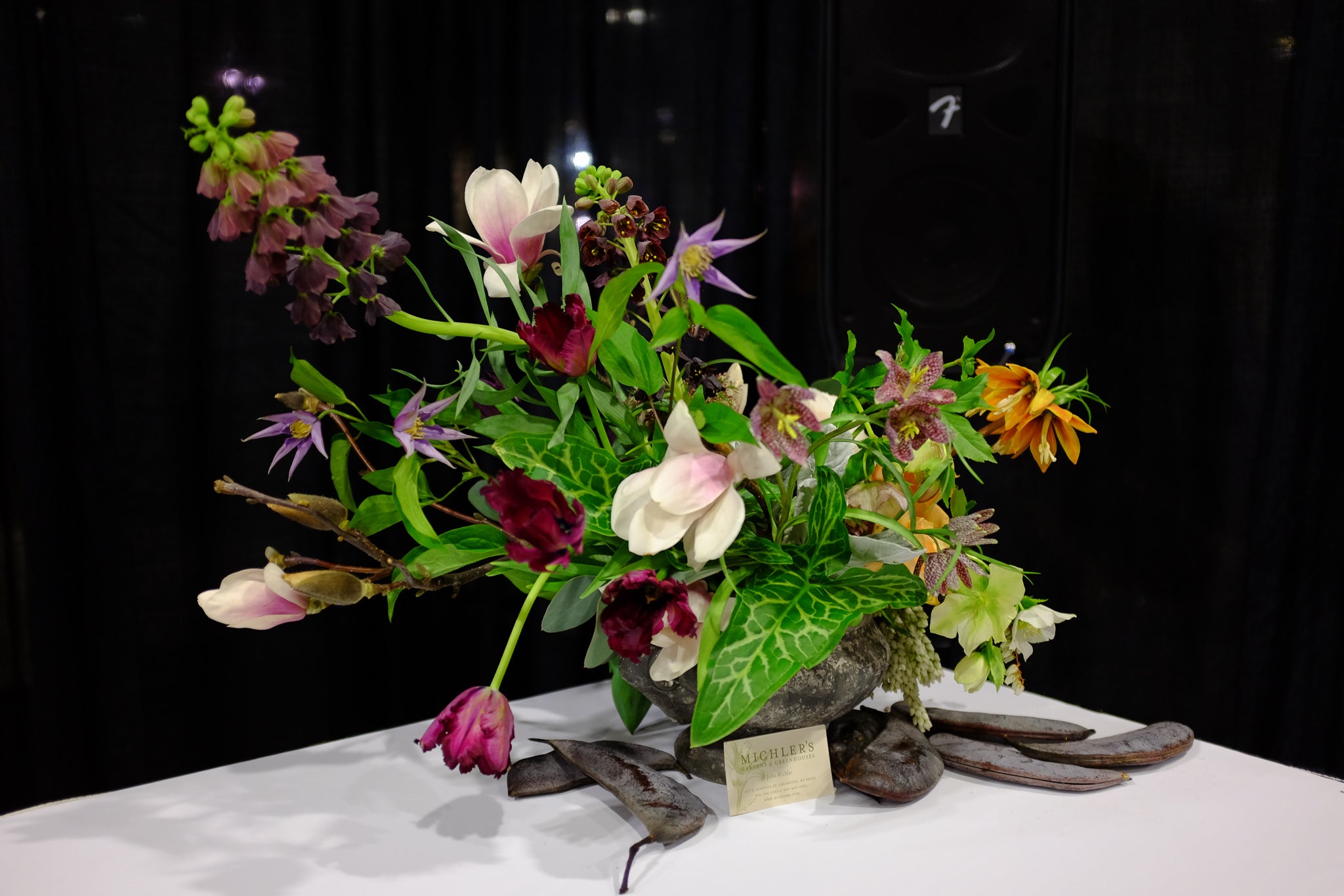 Custom design with Fritillaria Persica, Fritillaria Imperial Orange and Checkered Fritillaria 