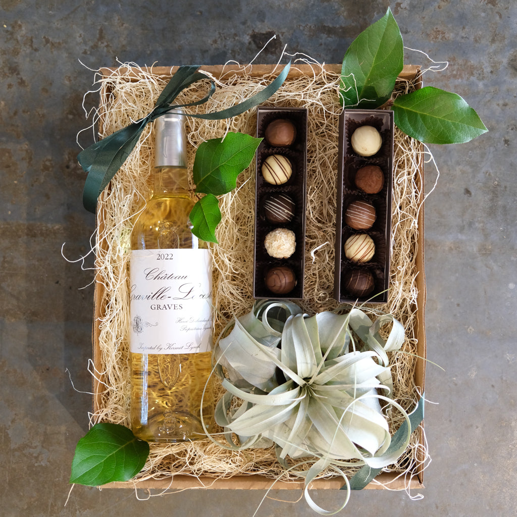 Wine and Air Plant Gift Box l Lexington, KY | Michler's Florist