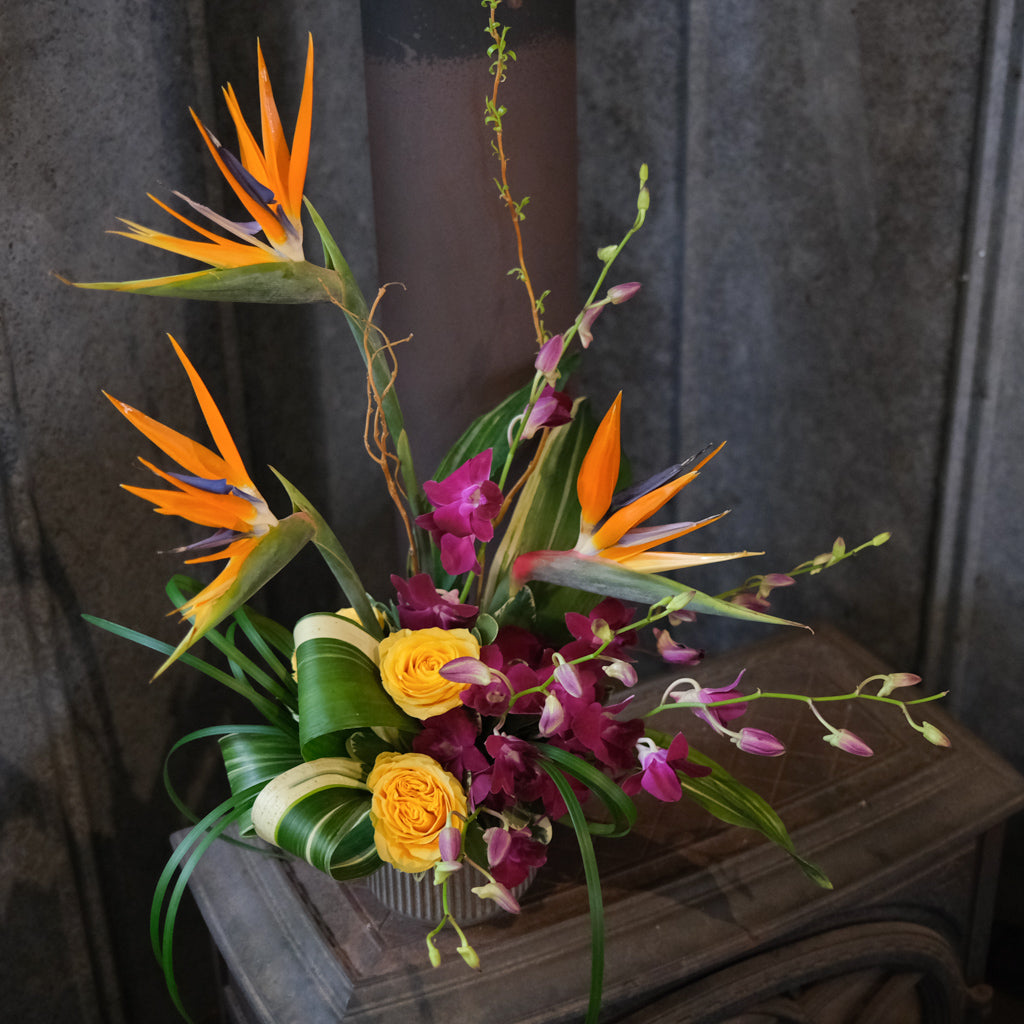 『 Birds & flowers 』by Majidu Birds & Orchids Floral Arrangement | Michler's Florist | Lexington