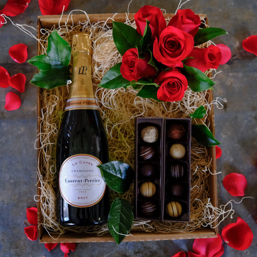 Valentine's Day Gift Box l Wine or Champagne | Michler's Florist