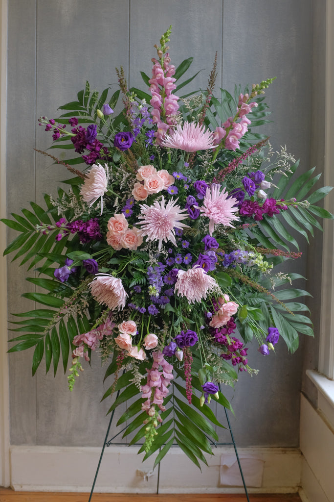 Blue and White Funeral Pedestal