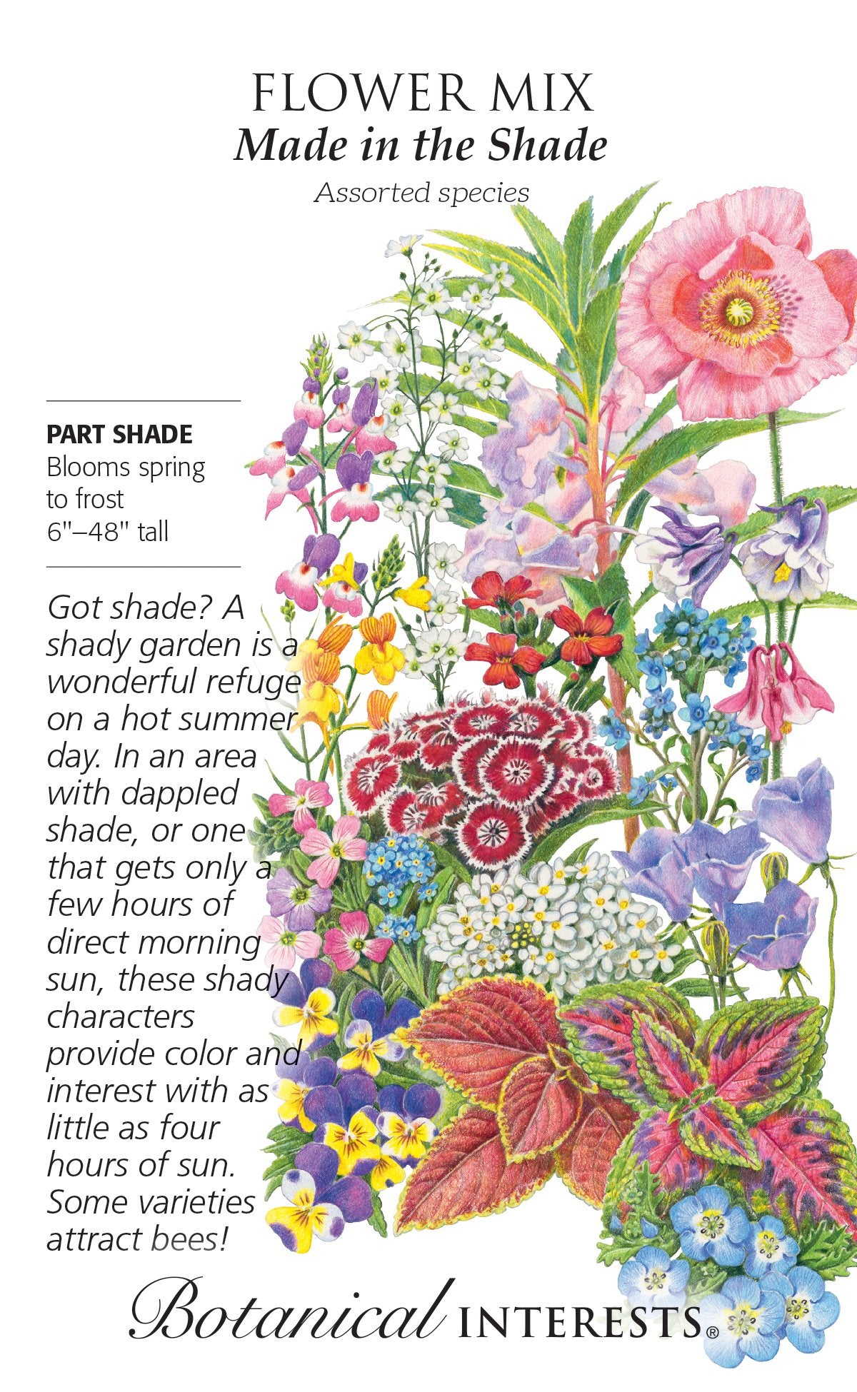seed mix shade garden Flower Mix Made in the Shade