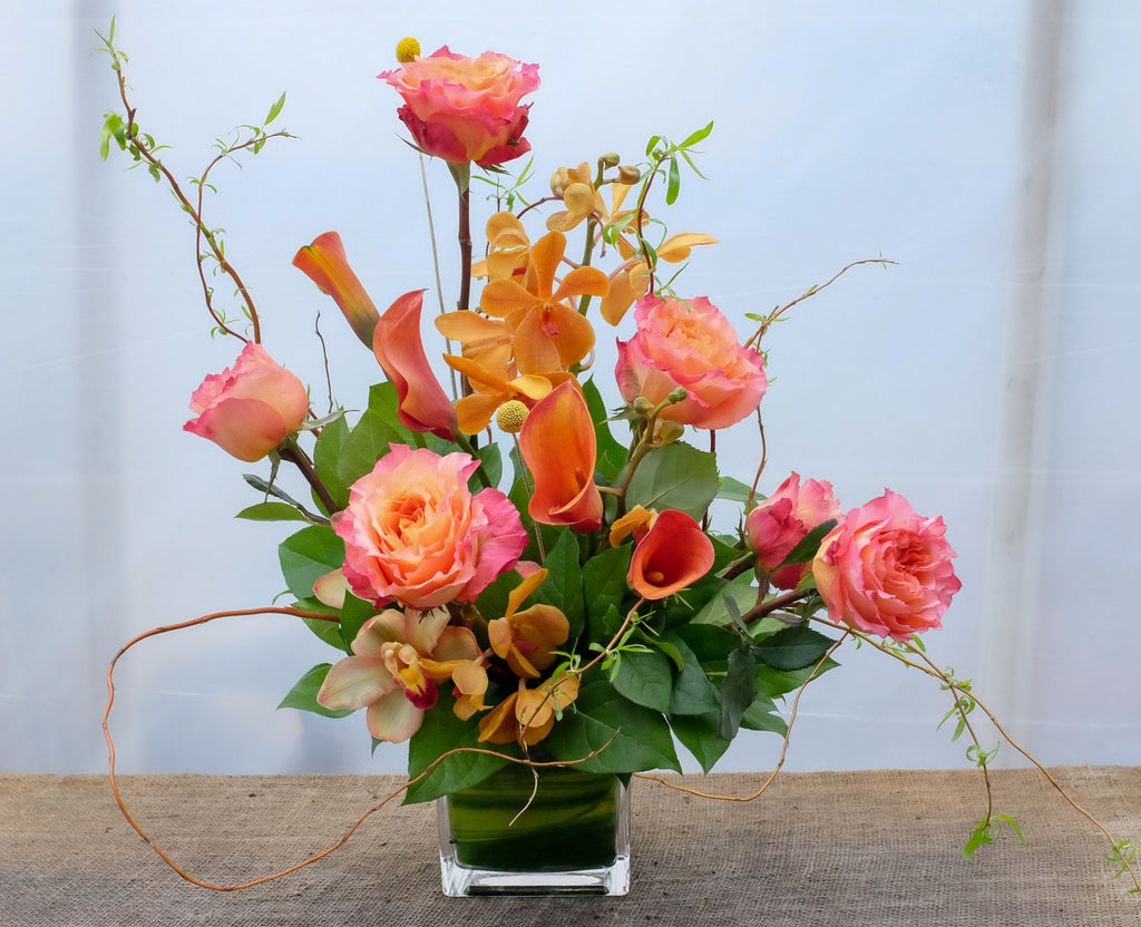 Thanksgiving Flowers with Cymbidium Orchids, Calla Lilies and Roses | Michler's Florist