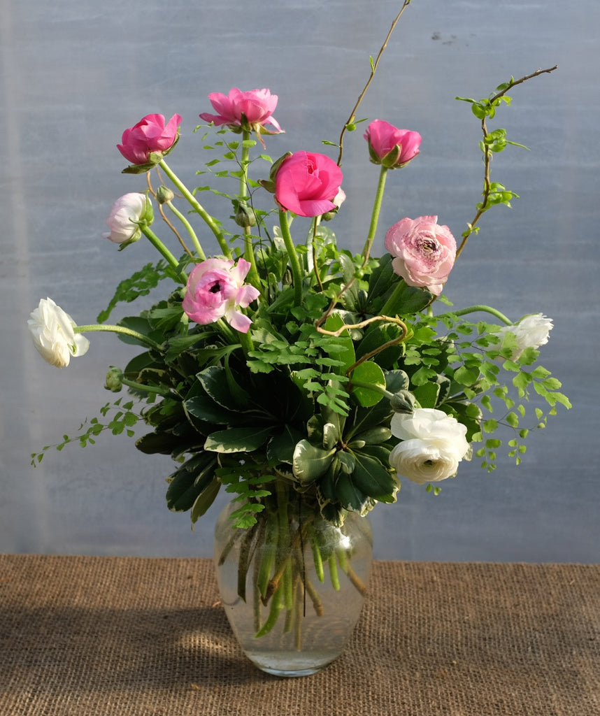 Arcadia Flower Arrangement with Cappuccino Ranunculus | Michler's Florist 