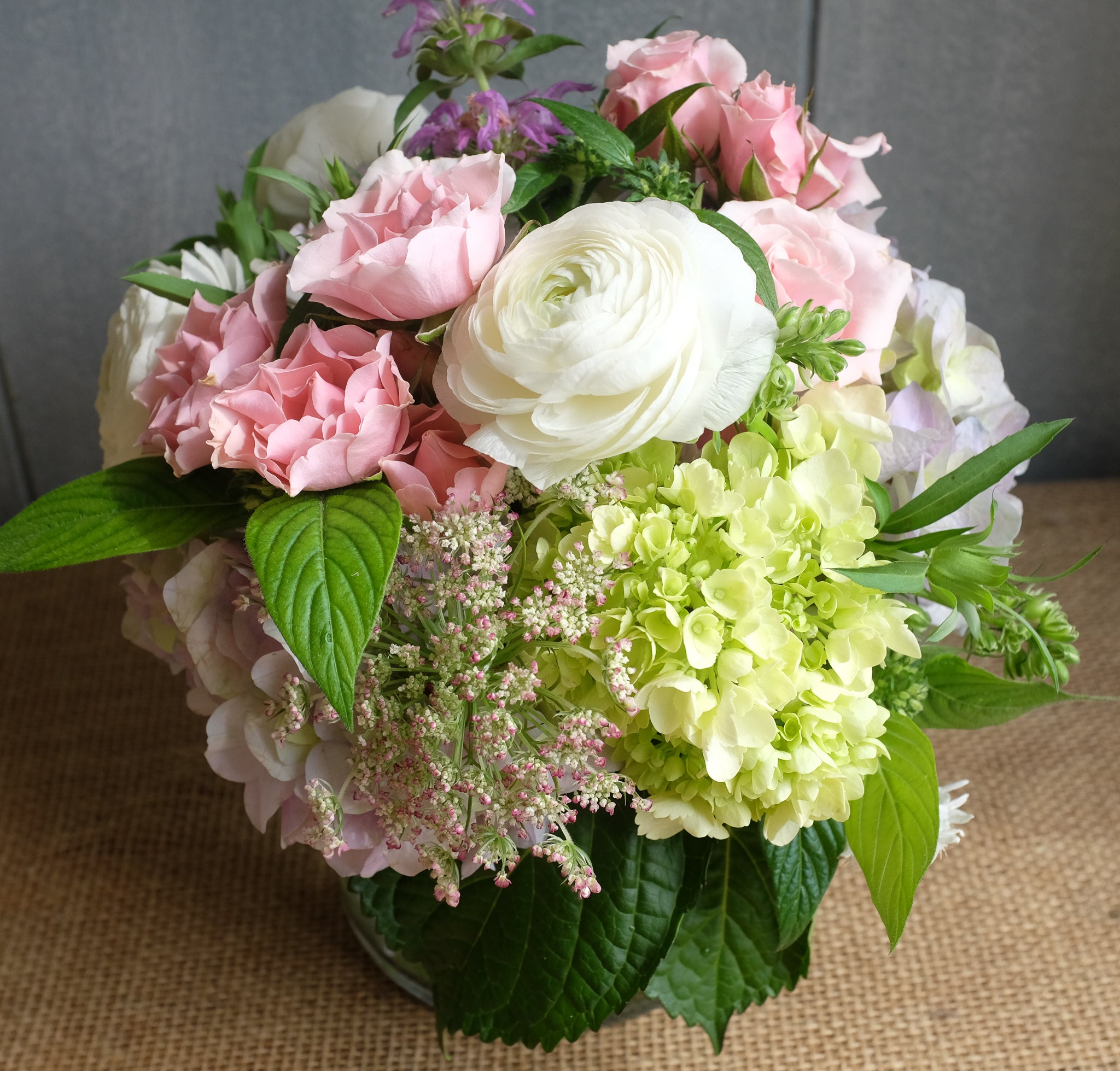 Pink and white flower bouquet