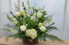 Woodglen White Roses and Hydrangea Floral Arrangement Michler's Lexington, Kentucky