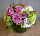 Lavender roses design with Astrantia and Hydrangea by Michler's Florist
