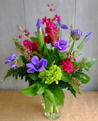 Merluna - Pink and Purple Flower Arrangement with Anemones, Iris, and Boronia Heather | Michler's Lexington, Kentucky 