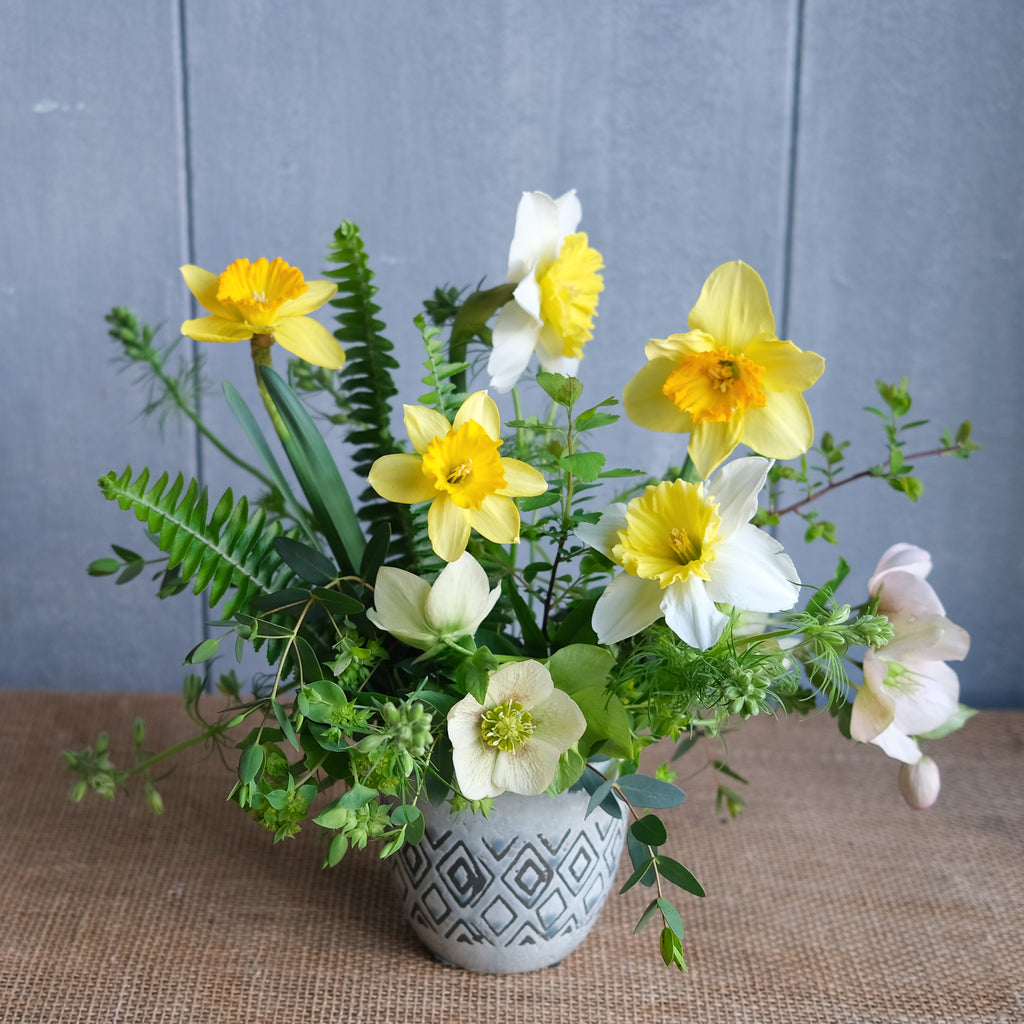 Daffodill bouquet by Michler Florist , Lexingotn KY.