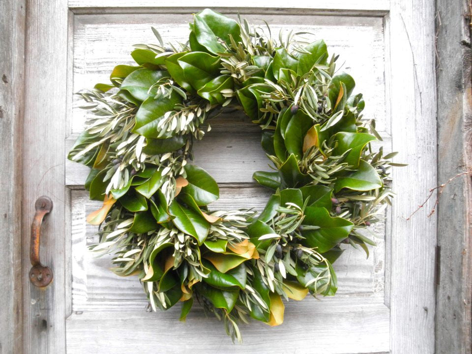 Magnolia and Olive Wreath | Michler's Florist