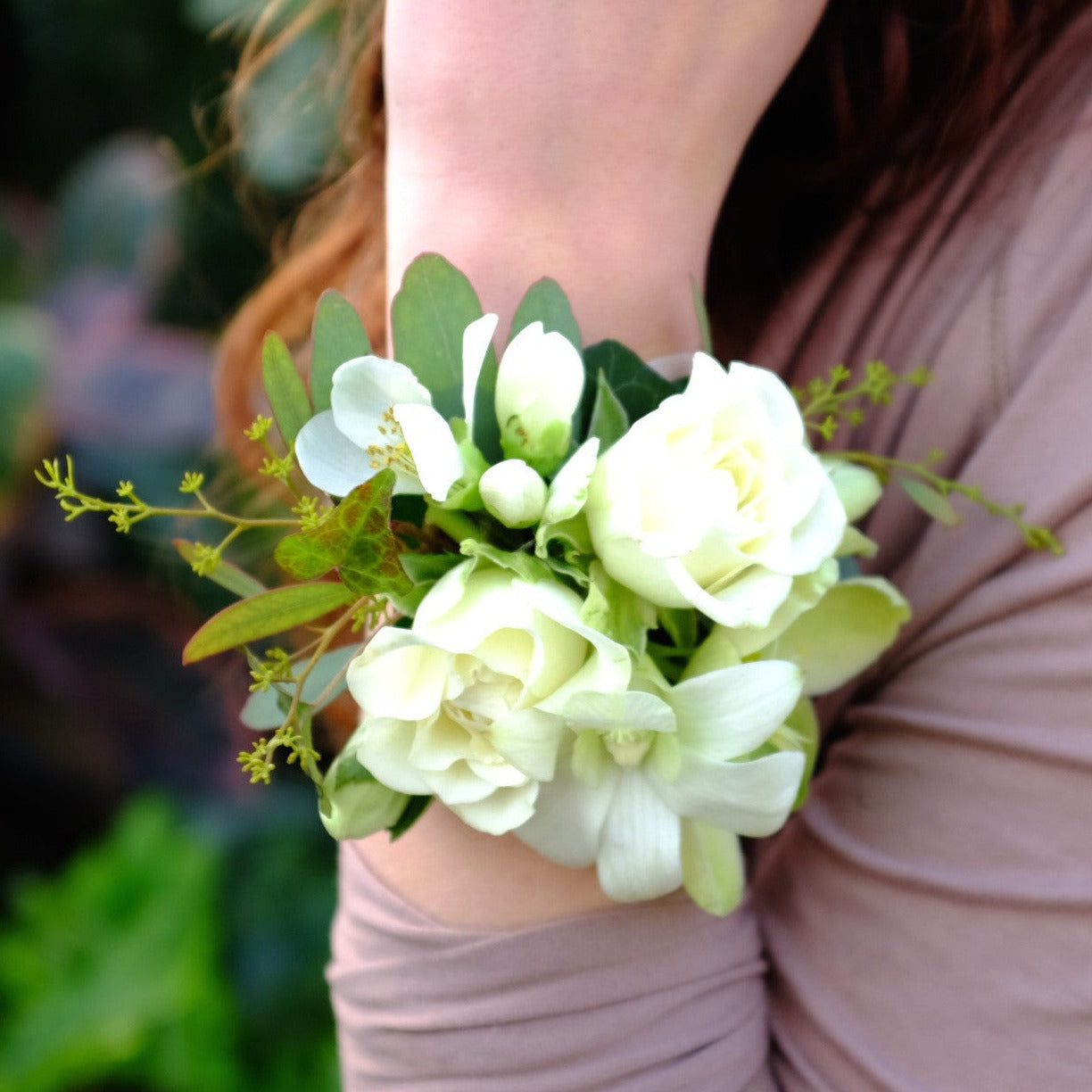 Roses and Dendrobium Orchid Corsage | Michler's Florist