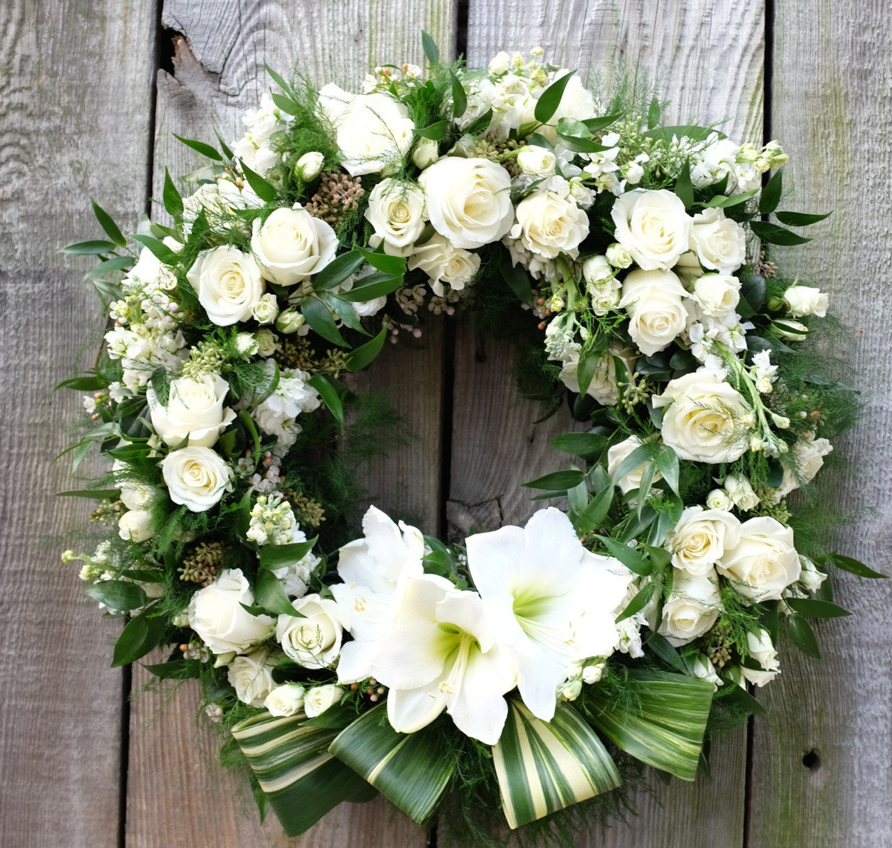 White Sympathy Wreath