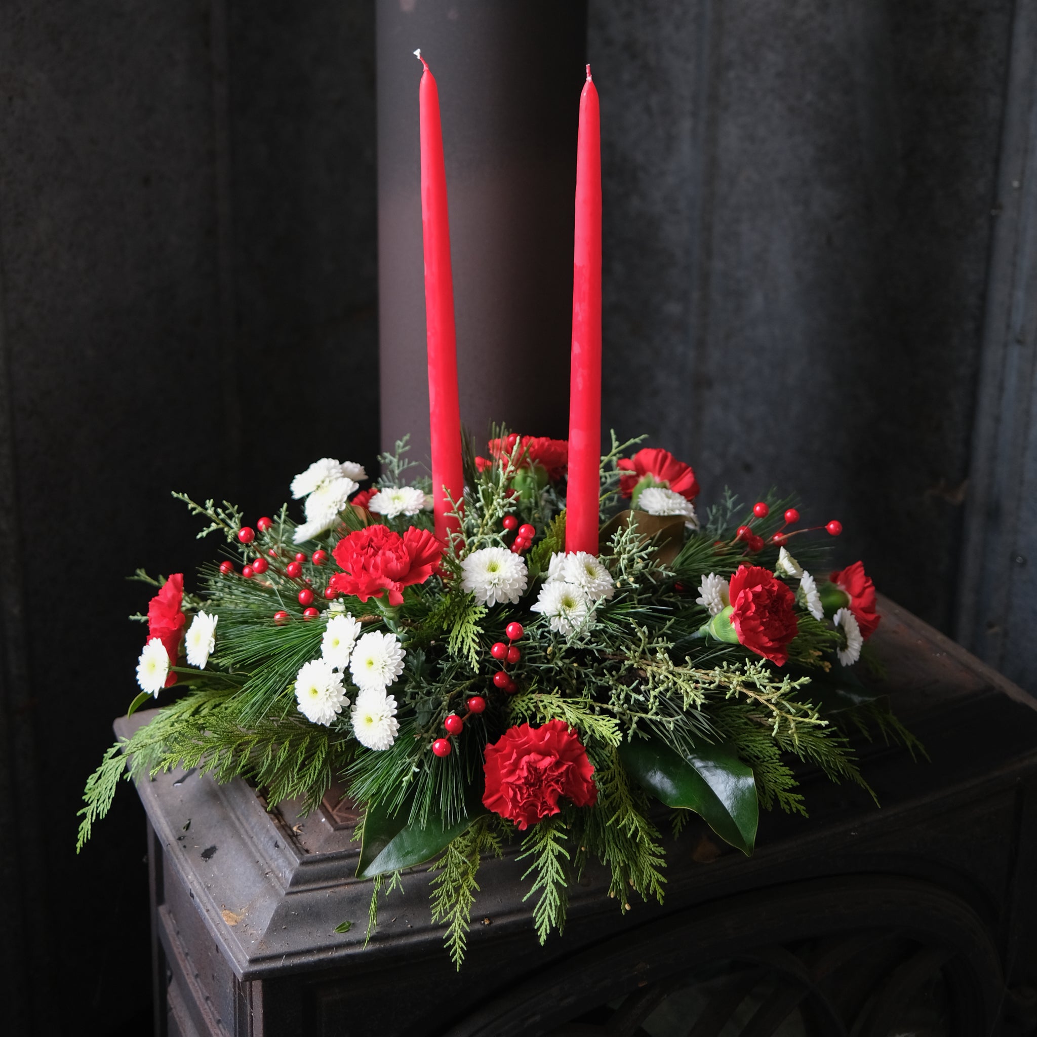 Red White Centerpieces Wedding Supplies Table Decor Roses Mums